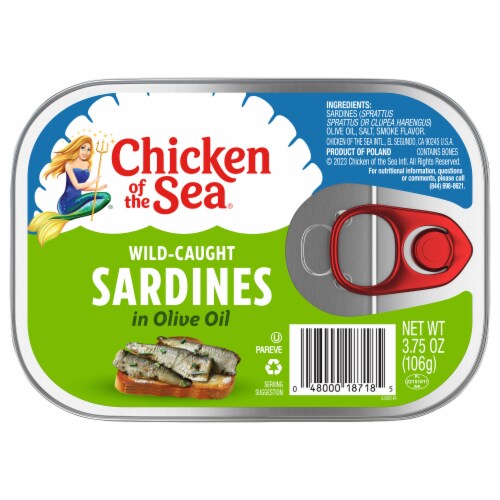 Chicken of the Sea Wild Caught Sardines in Olive Oil Perspective: front