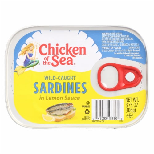 Chicken of the Sea Sardines in Lemon and Extra Virgin Olive Oil 3.75 ounces Perspective: front