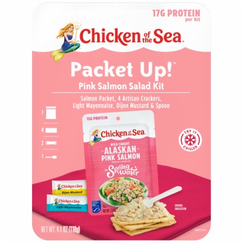 Chicken of the Sea® Packet Up! Salmon Salad Kit Perspective: front
