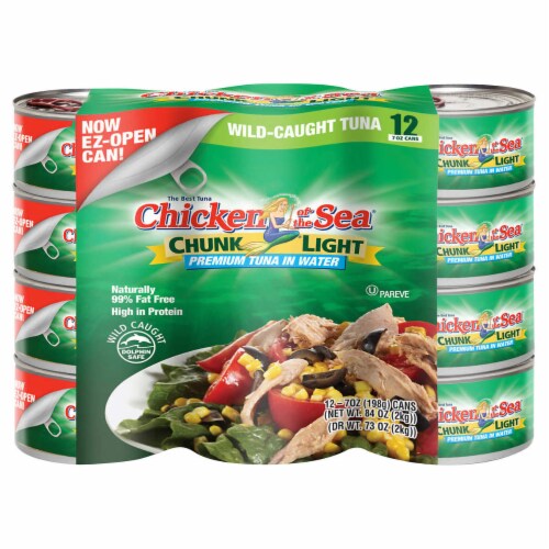Chicken of the Sea Tuna Chunk Light - 7 Ounces - 12 ct Perspective: front