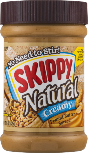 Skippy Natural Creamy Peanut Butter Perspective: front