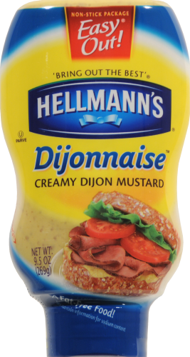 Hellmann's Dijonnaise Creamy Mustard Squeeze Bottle Perspective: front