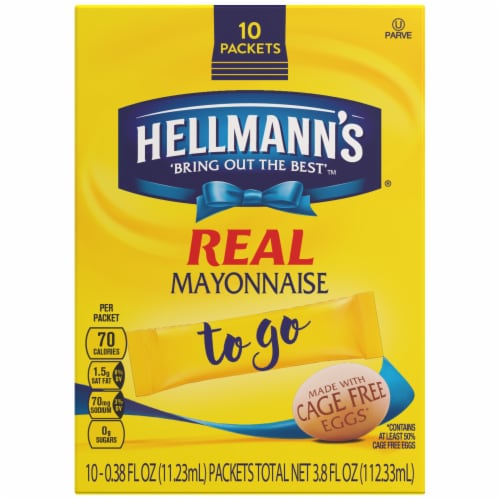 Hellmanns Real Mayonnaise To Go Packets Perspective: front