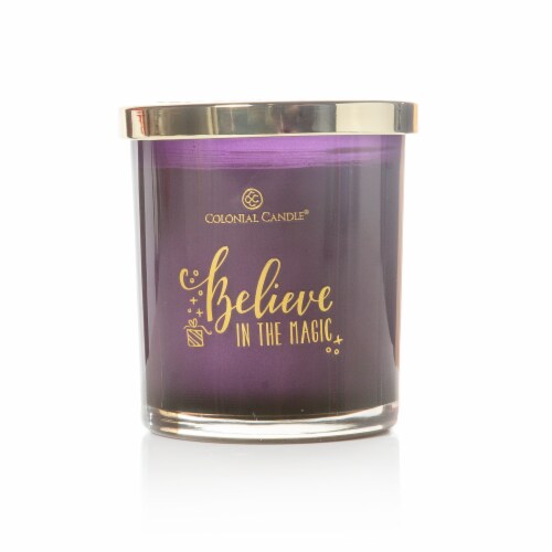 Colonial Candle® Believe in the Magic Jar Candle - Purple Perspective: front
