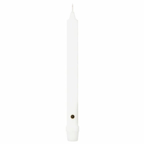 Colonial Candle® Classic Taper Candle - White Perspective: front