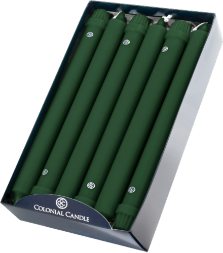 Colonial Candle® Classic Taper Candle - Evergreen Perspective: front