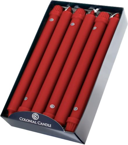 Colonial Candle® Classic Taper Candle - Red Perspective: front