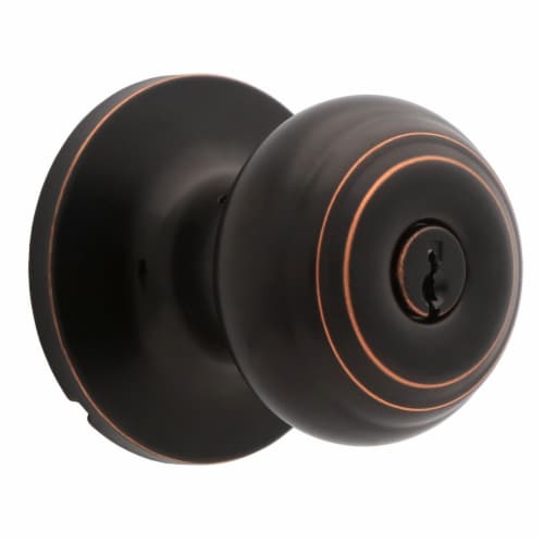 Atlas Oil Rubbed Bronze Entry Ball Door Knob Perspective: front