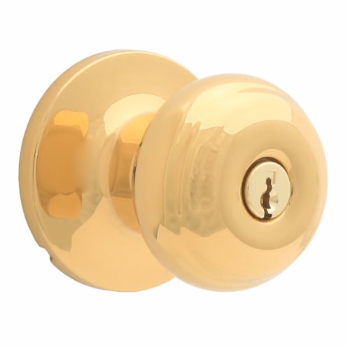 Atlas Ball Door Knob Entry - Polished Brass, 1 pc - Smith's Food