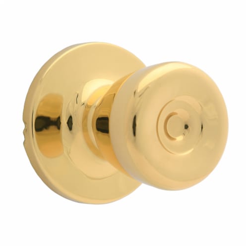 Atlas Polished Brass Tulip Passage Door Knob Perspective: front