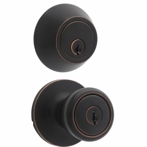Atlas Tulip Door Knob Combo Kit - Oil Rubbed Bronze Perspective: front