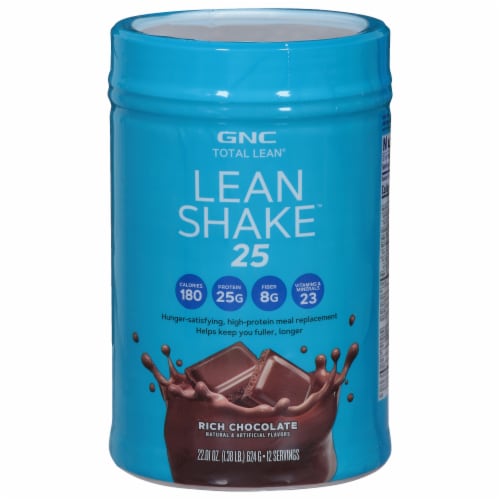 GNC Total Lean Rich Chocolate Protein Powder Perspective: front
