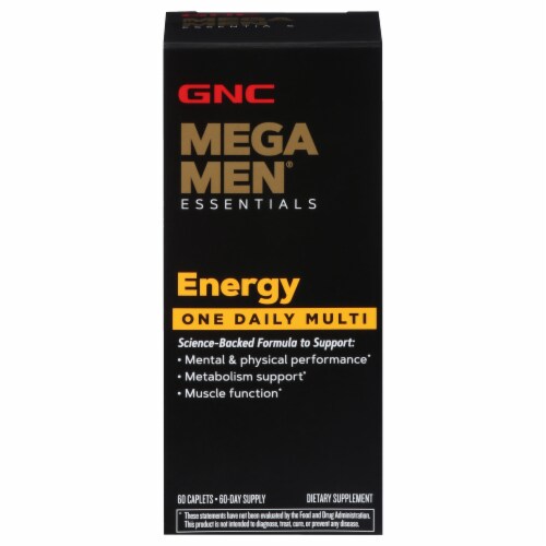 GNC Mega Men® Sport One Daily Multi-Vitamin Caplets Perspective: front