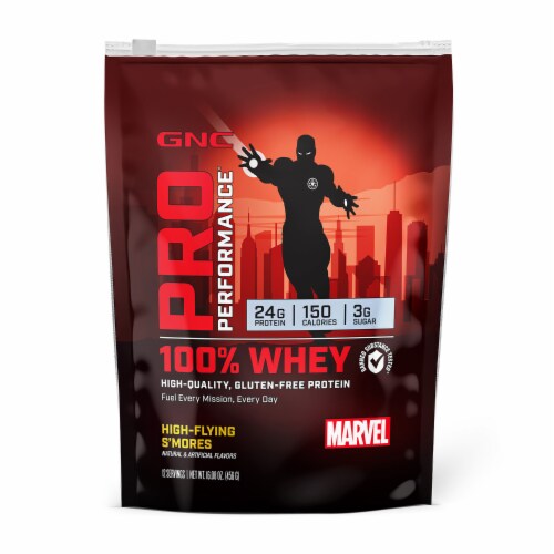 GNC Pro Performance® S'mores Gluten Free Protein Perspective: front