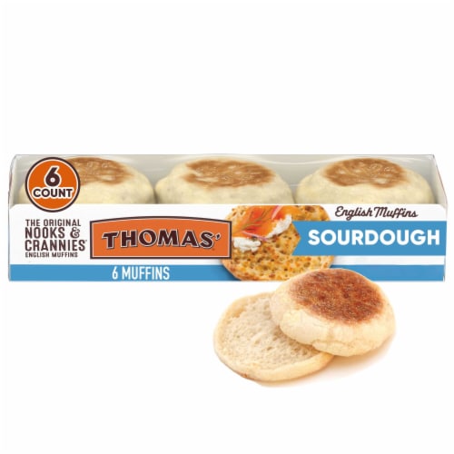 Thomas' Sourdough English Muffins Perspective: front