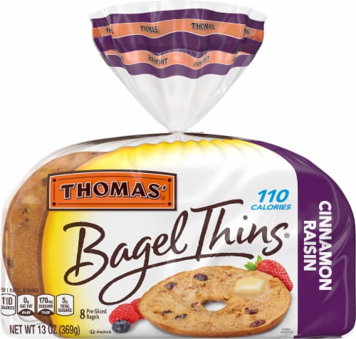Thomas' Cinnamon Raisin Bagel Thins Perspective: front