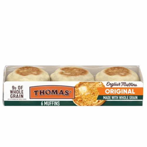 Thomas' Original Whole Grain English Muffin Perspective: front