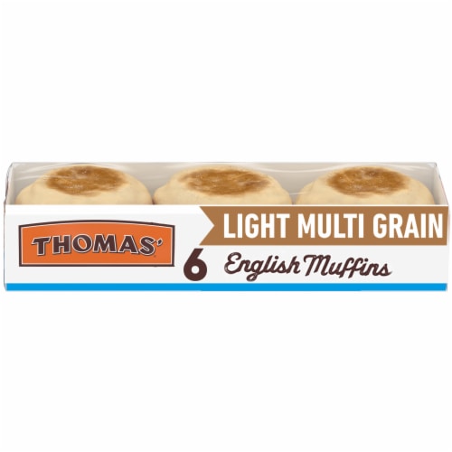 Thomas' Nooks & Crannies Light Multi-Grain English Muffins Perspective: front