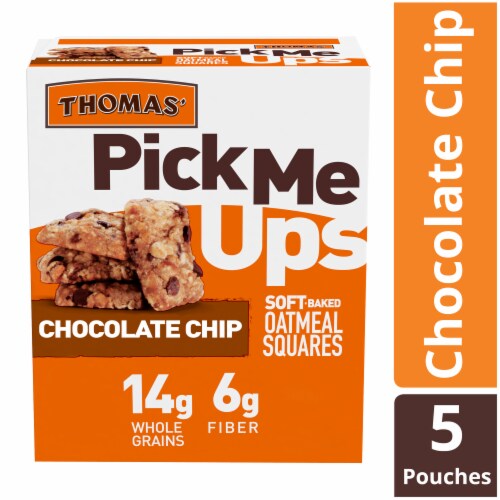 Thomas' Pick Me Ups Chocolate Chip Oatmeal Bars Perspective: front