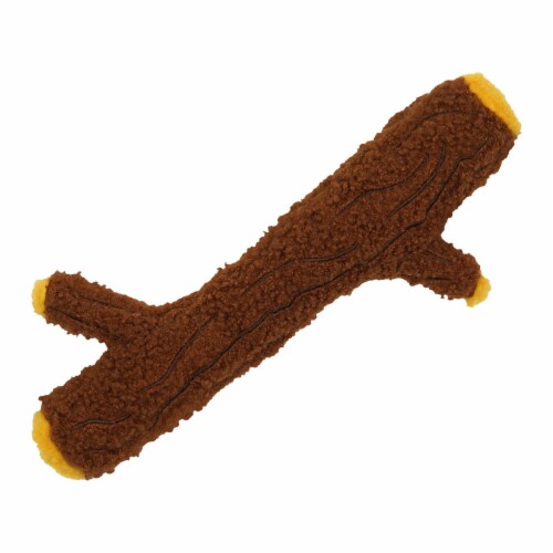 Manhattan Pet Toy Twiggy Medium Soft Fetch Stick and Squeaker Exercise Toy for Dogs Perspective: front
