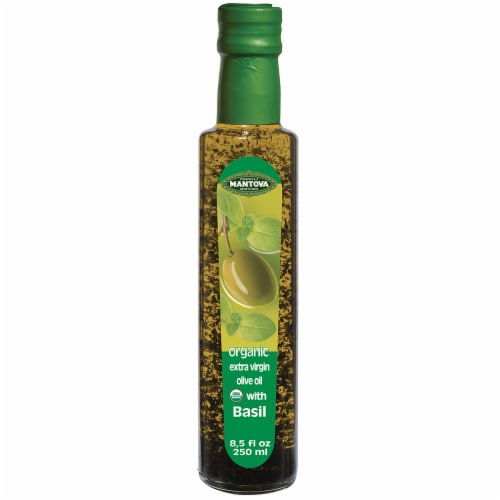 Mantova Organic Basil Extra Virgin Olive oil Perspective: front