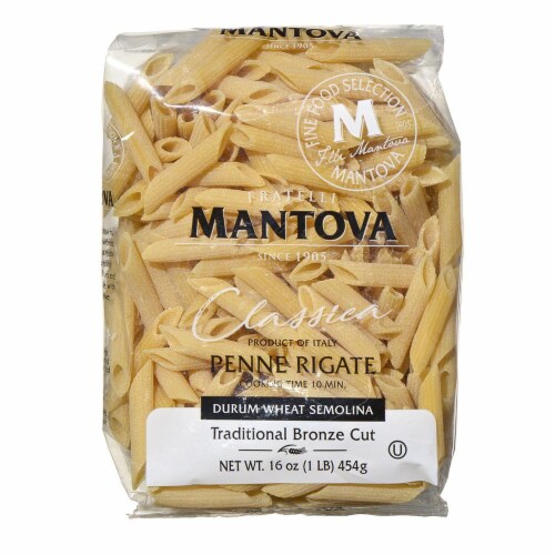 Bronze Die Durum Wheat Semolina Penne Rigate 16 oz (Pack of 4) Perspective: front