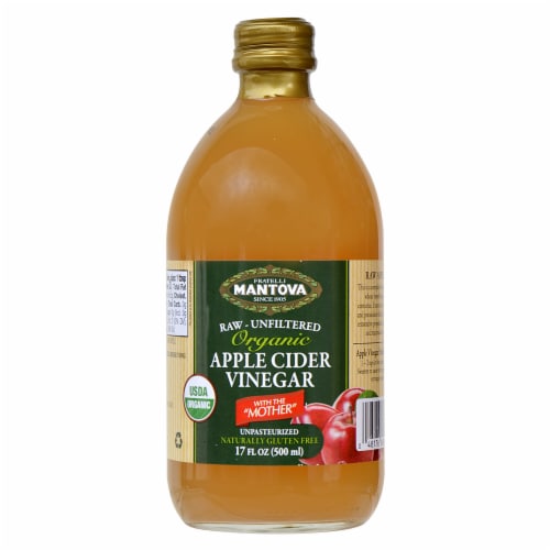 Organic Apple Cider Vinegar with Mother 17 oz (Pack of 2) Perspective: front