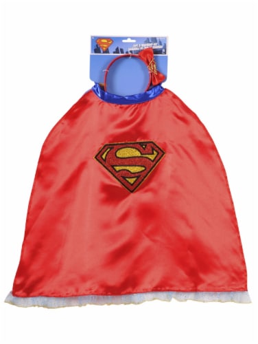 Rubies Girls Red Supergirl Cape Set Children's Halloween Costume Size 4 Perspective: front