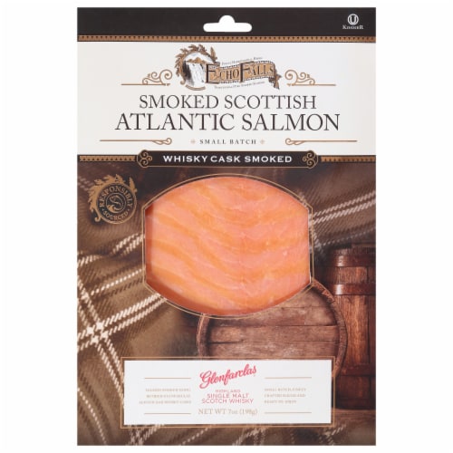 Echo Falls Whiskey Barrell Smoked Salmon Perspective: front