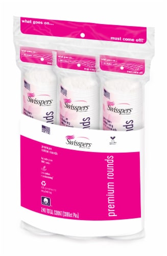 Swisspers Premium Cotton Rounds Perspective: front