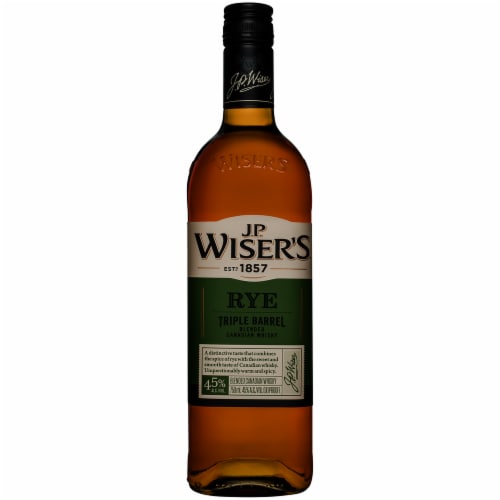 J.P. Wiser's Rye Triple Barrel Blended Canadian Whisky Perspective: front