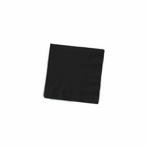 Amscan 60215.10 Beverage Napkins, Jet Black - Pack of 600 Perspective: front