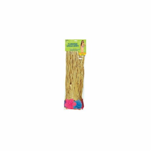 Child Grass Skirt with Flowers Perspective: front
