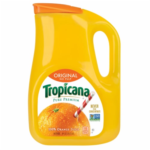 Tropicana® Orange Juice No Pulp Bottle, 89 fl oz - Baker's