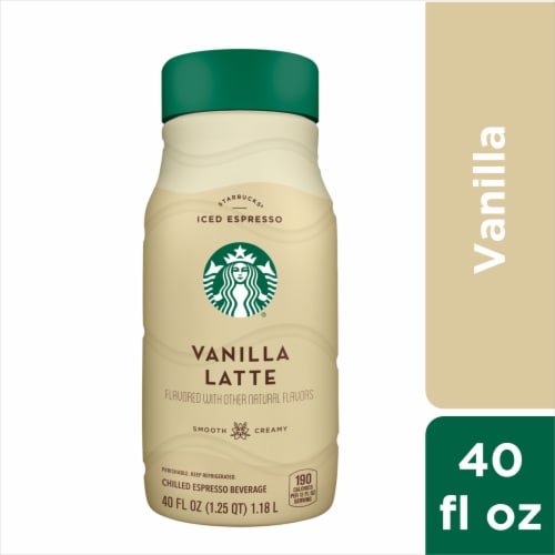 Starbucks® Espresso Vanilla Latte Iced Coffee Carton Perspective: front