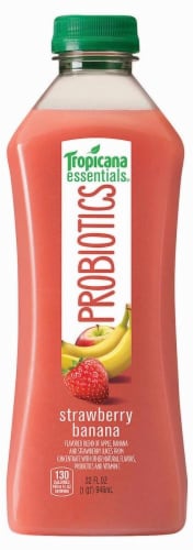 Tropicana Probiotics Strawberry Banana Juice Blend 32 fl oz Kroger