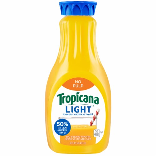 Tropicana Light Orange Fruit Juice, No Pulp Perspective: front
