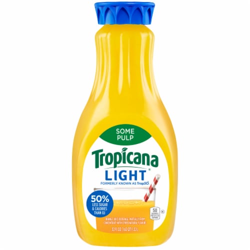 Tropicana Light No Artificial Sweeteners, Less Sugar Some Pulp Orange Fruit Juice