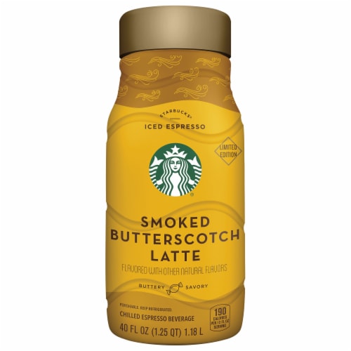 Starbucks Smoked Butterscotch Latte Chilled Espresso Beverage, 40 fl oz