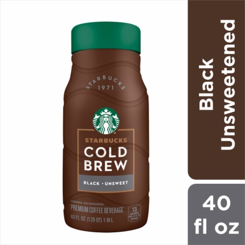 Starbucks® Premium Unsweet Cold Brew Black Iced Coffee Carton Perspective: front
