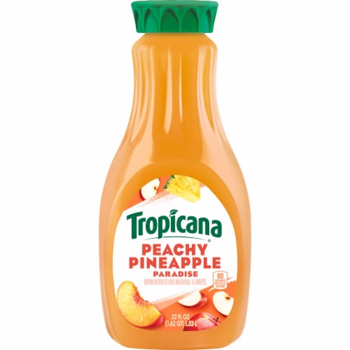 Tropicana Peachy Pineapple Paradise Drink Perspective: front