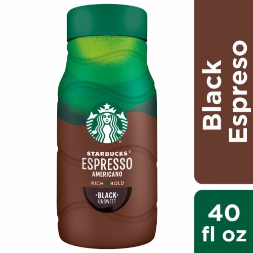 Starbucks® Black Unsweet Espresso Americano Coffee Drink Perspective: front