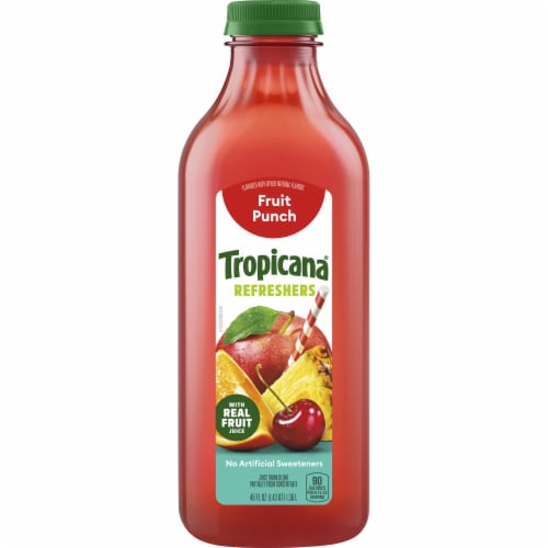 Tropicana Refreshers Fruit Punch Juice Drink With Real Fruit Juice Perspective: front