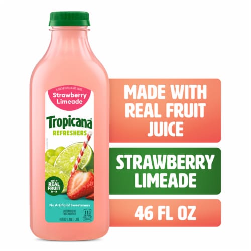 Tropicana Refreshers Strawberry Limeade With Real Fruit Juice Perspective: front