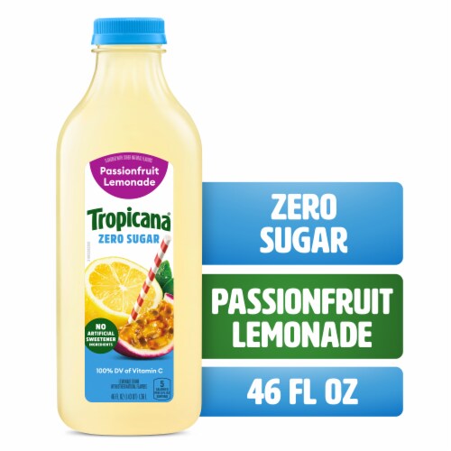 Tropicana Zero Sugar Passionfruit Lemonade Perspective: front