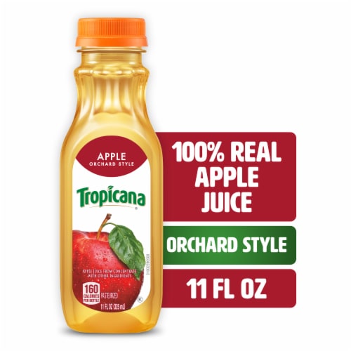 Tropicana No Sugar Added Single Serve 100 Apple Juice 11 fl oz Harris Teeter