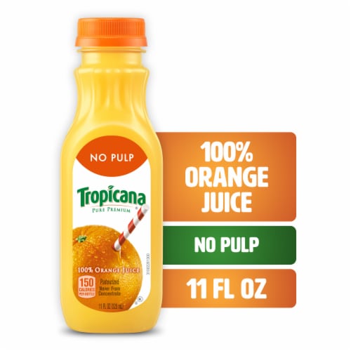 Tropicana Pure Premium Original No Pulp No Sugar Added Single Serve 100 Orange Juice 11 fl oz Harris Teeter