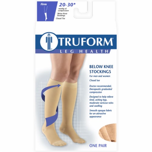 Truform Leg Health Below Knee Stockings - Beige Perspective: front