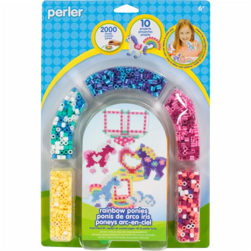 Perler™ Rainbow Ponies Fused Bead Kit Perspective: front