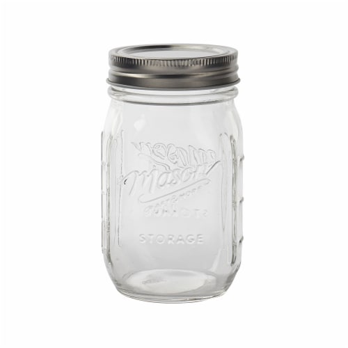Mason Jar with Lid - Clear Perspective: front